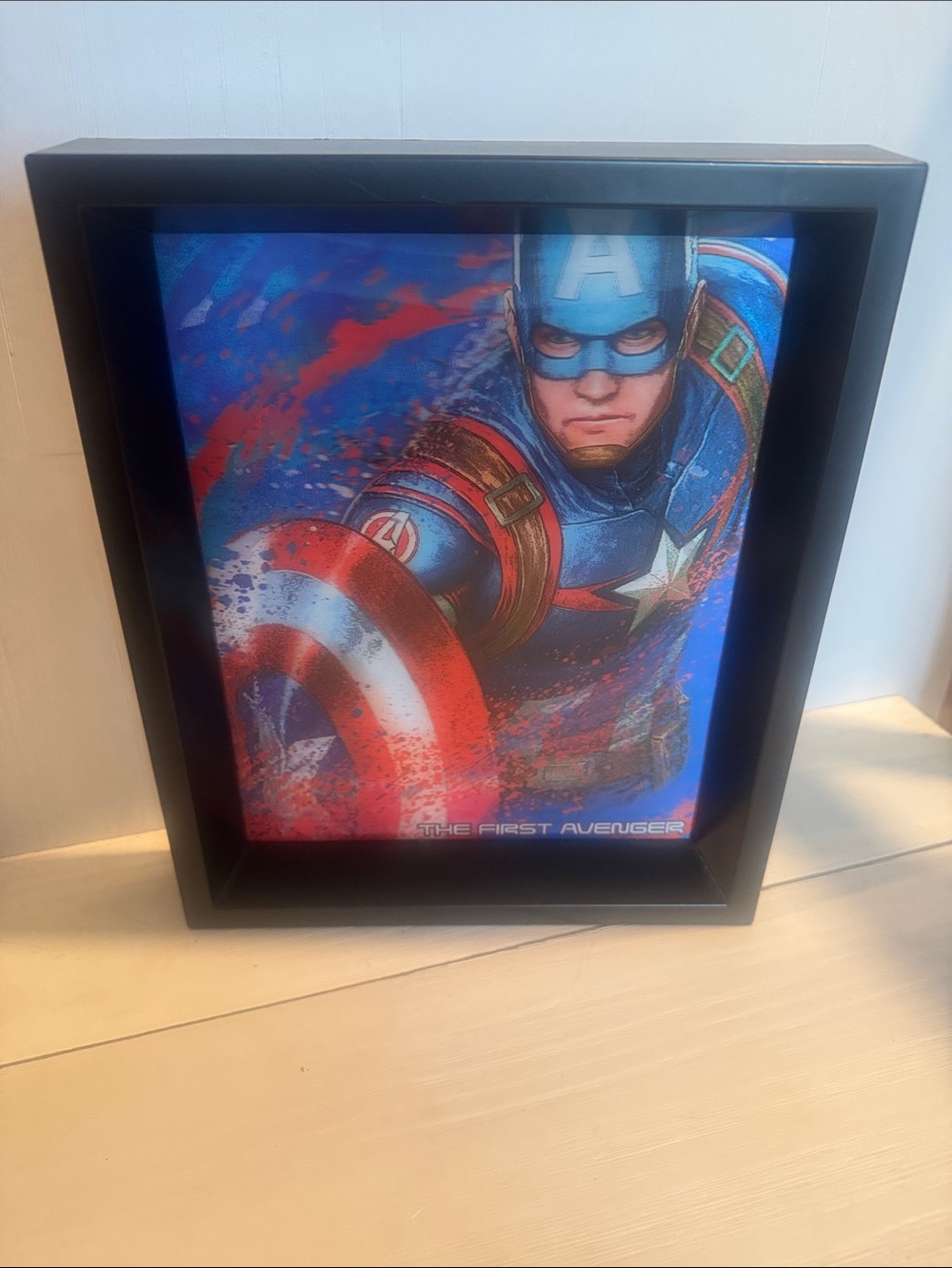 Marvel Captain America Art Print - Blue, Red, White
